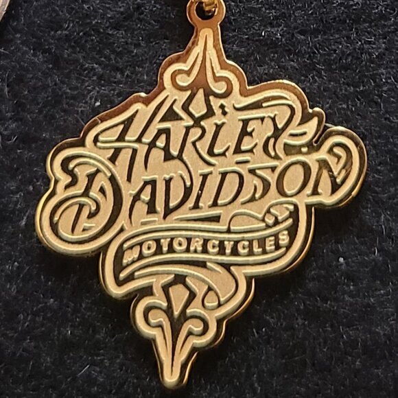Harley-Davidson Gold Stainless Steel Pendant Necklace - Picture 1 of 4